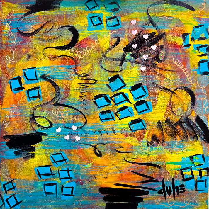 "Torn" - 24" x 24" - Acrylic on Canvas
